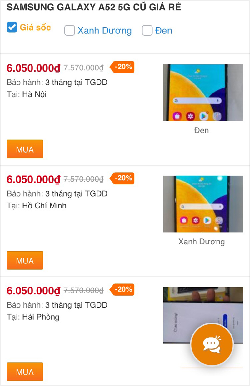 Samsung Galaxy A52 5G cũ Samsung Galaxy A52 5G cũ