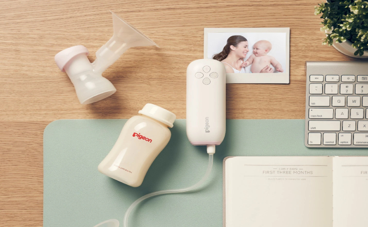 Máy hút sữa điện đơn Pigeon được trang bị sẵn chế độ dùng pin và cắm điện