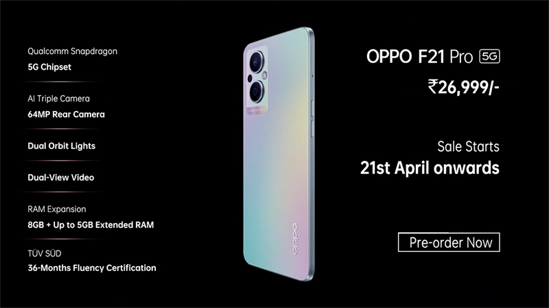 OPPO F21 Pro 5G có mức giá hấp dẫn quá!