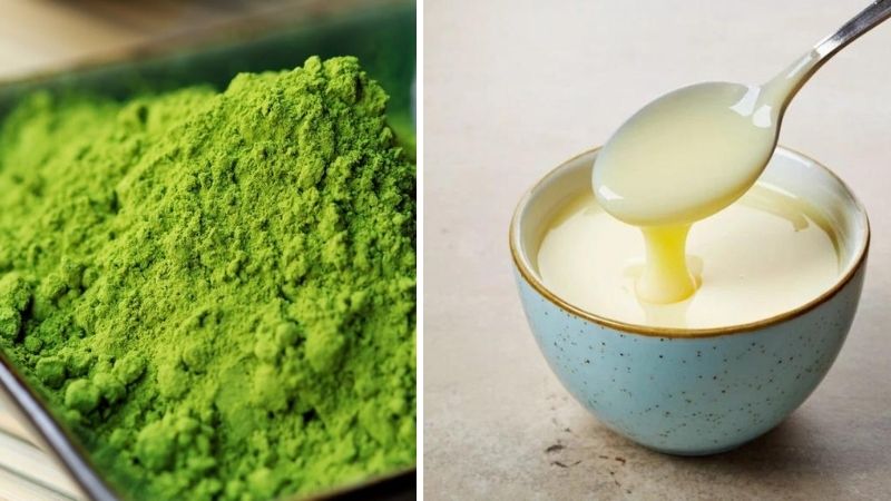 Nguyên liệu làm matcha latte đá