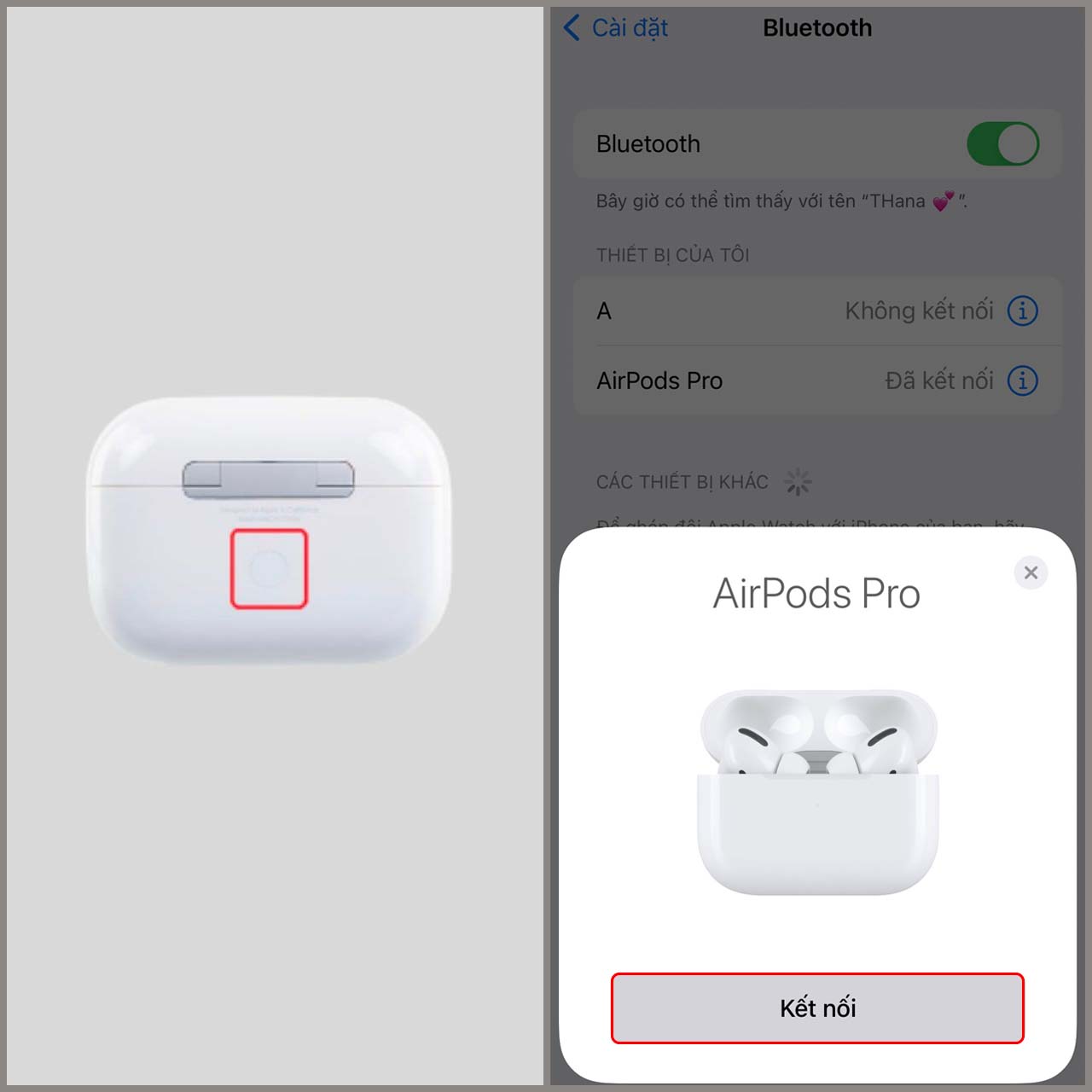 Hướng dẫn kết nối AirPods Pro