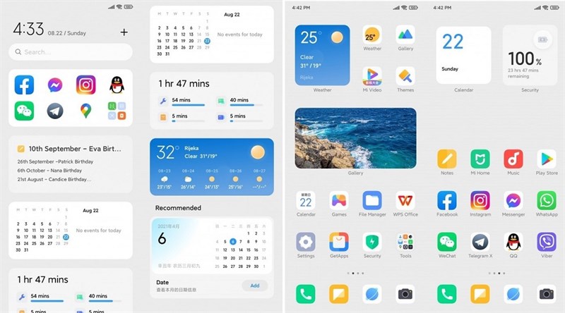 Widget trên MIUI 14 có thể biến thành một bảng điều khiển thu nhỏ