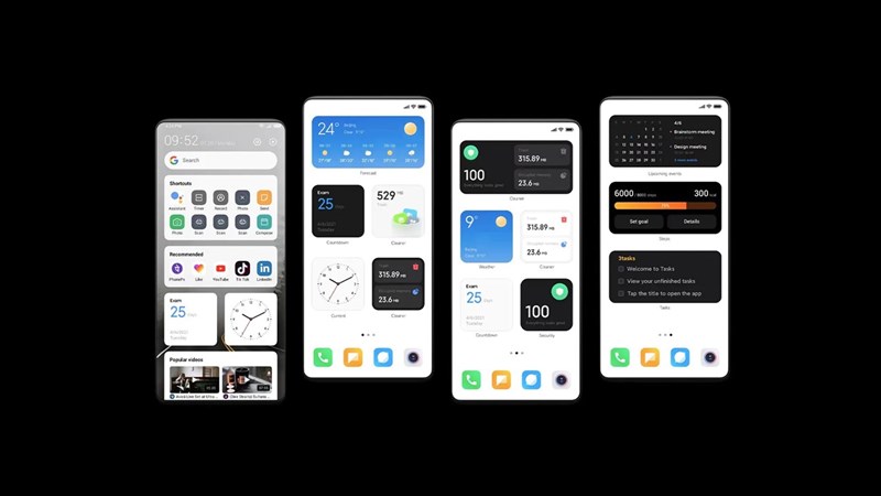 MIUI 14 có hệ thống widget phong phú và cho phép tương tác sâu hơn