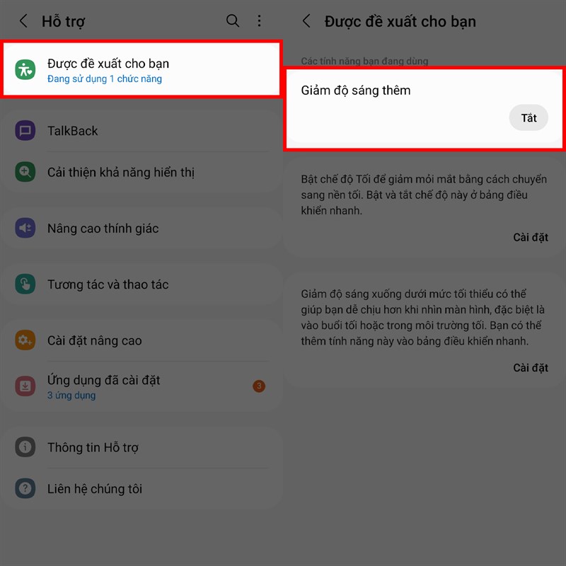Cách giảm sáng màn hình thêm trên Samsung Galaxy M33 5G