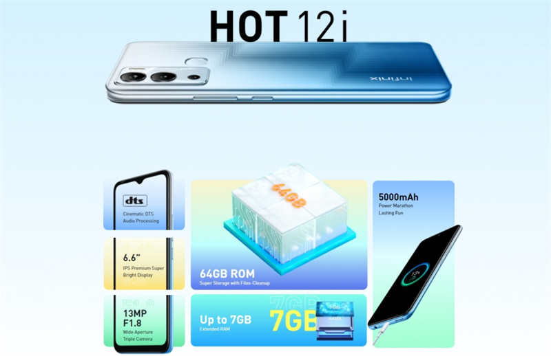 Infinix Hot 12i ra mắt cùng ba camera sau, chip MediaTek và pin khủng