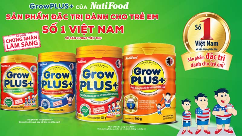 Công dụng và độ tuổi sử dụng NutiFood Grow Plus