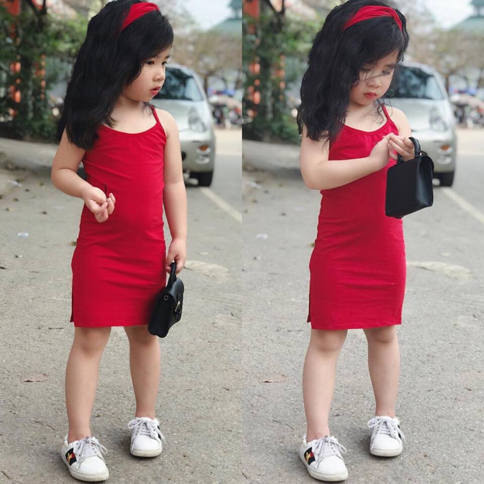 Váy Cho Bé Gái Siêu Xinh Màu Đỏ Đầm Công Chúa Dự Tiệc Váy Trẻ Em Từ 7kg Đến  40kg  Thiết Kế Chuỗi Ngọc  MixASale