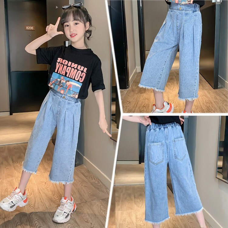 Quần jeans lửng bé gái