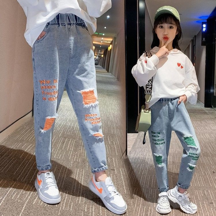 Quần jeans dài bé gái