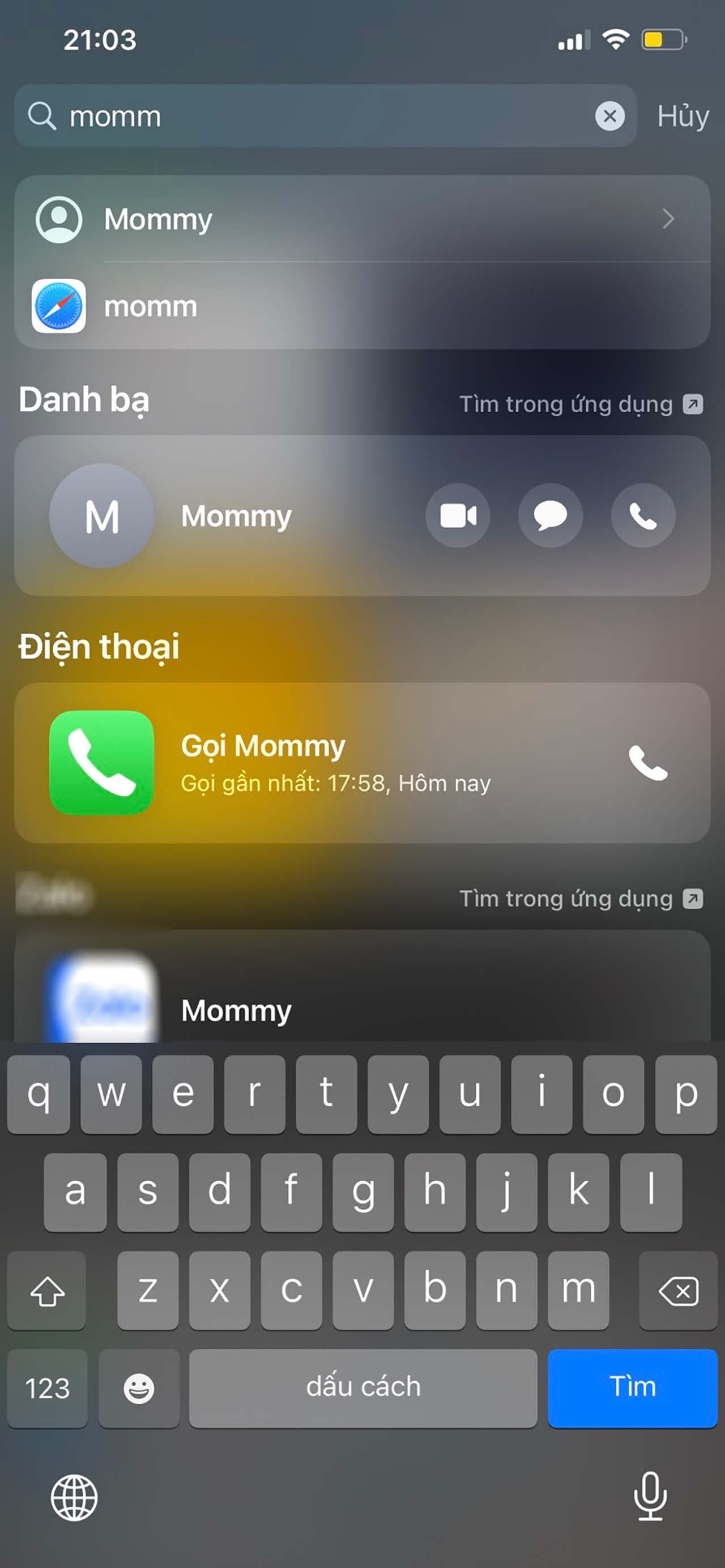 Tìm kiếm nhanh trên iPhone Tìm kiếm nhanh trên iPhone