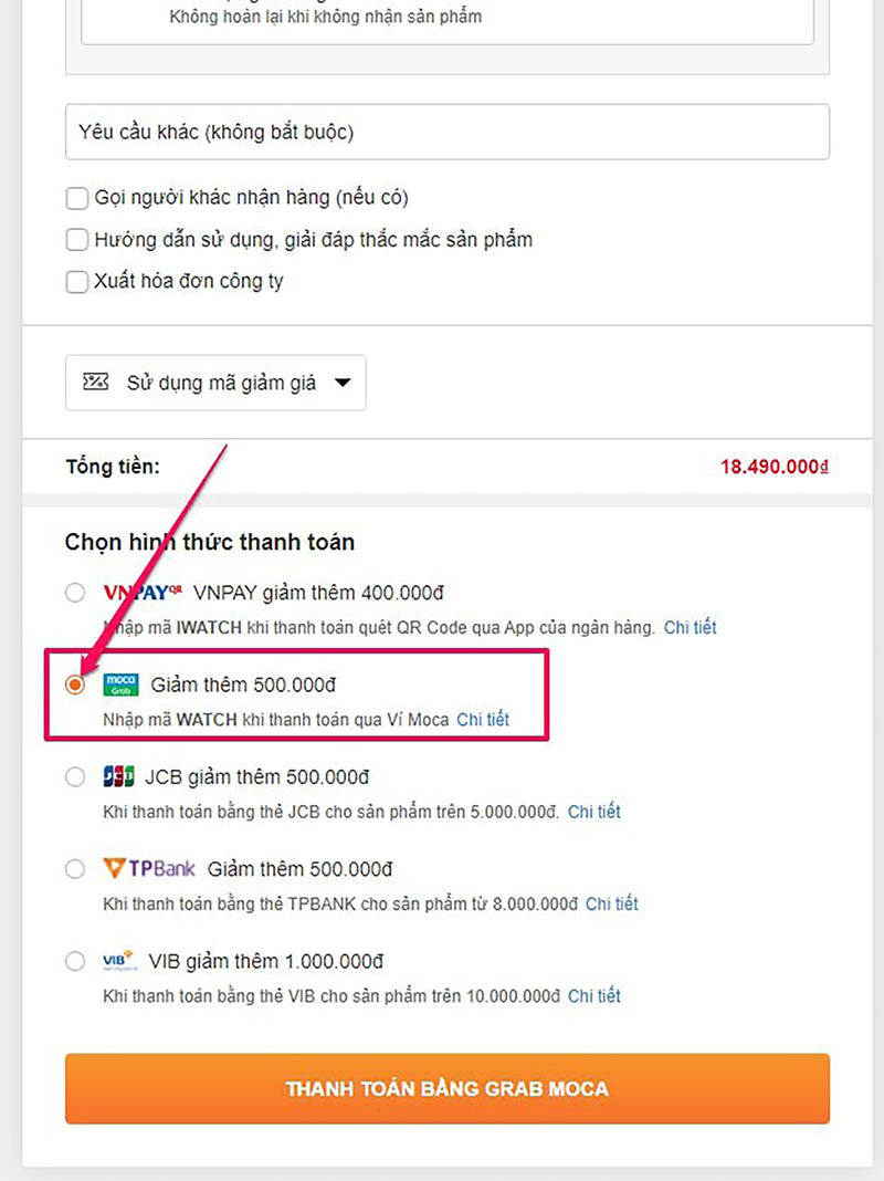 Chương trình thanh toán MOCA khi mua đồng hồ thông minh, tiết kiệm hơn bao giờ hết