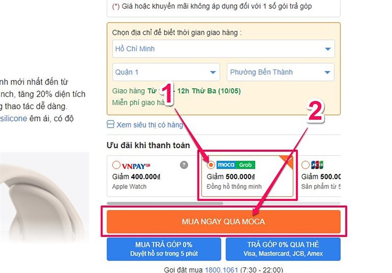 Chương trình thanh toán MOCA khi mua đồng hồ thông minh, tiết kiệm hơn bao giờ hết