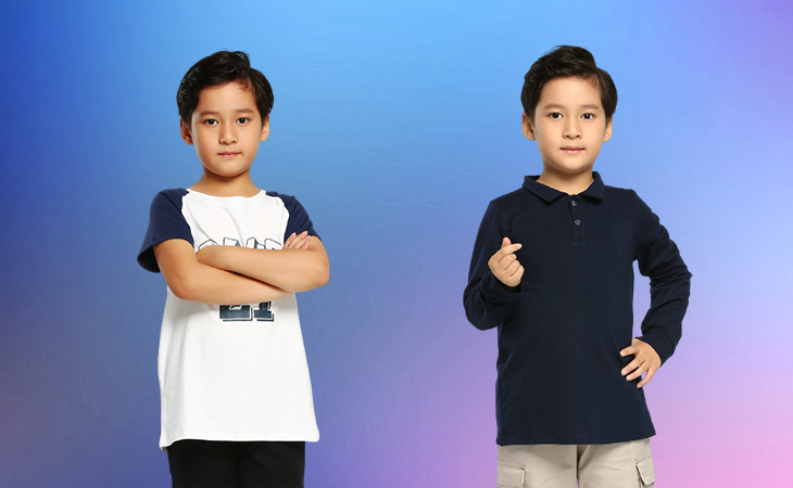 chọn màu quần áo cho bé trai da trắng hồng