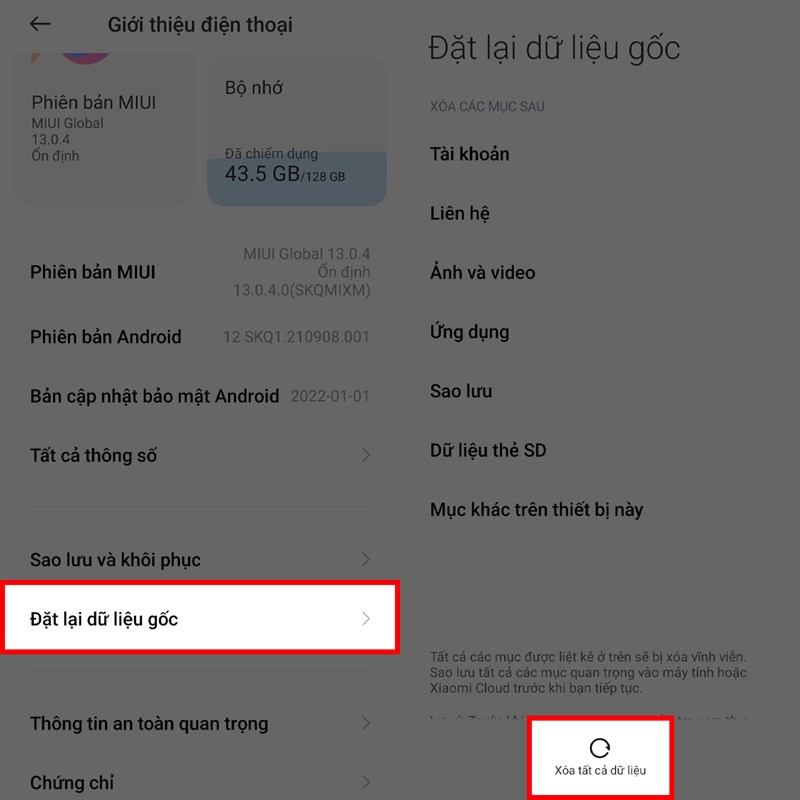 Xiaomi bị lỗi vân tay