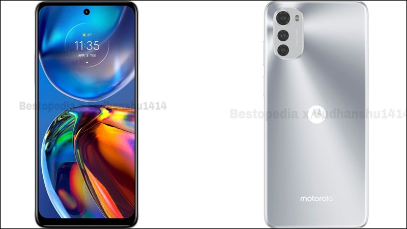 Mặt trước và sau của Motorola Moto E32