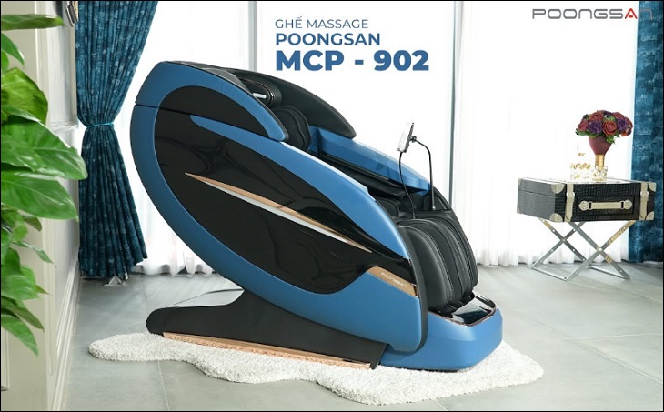 Ghế massage Poongsan có kiểu thiết kế hiện đại, gam màu thời trang và trẻ trung