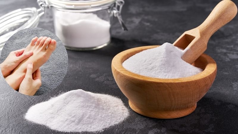 Chữa bong da chân với baking soda