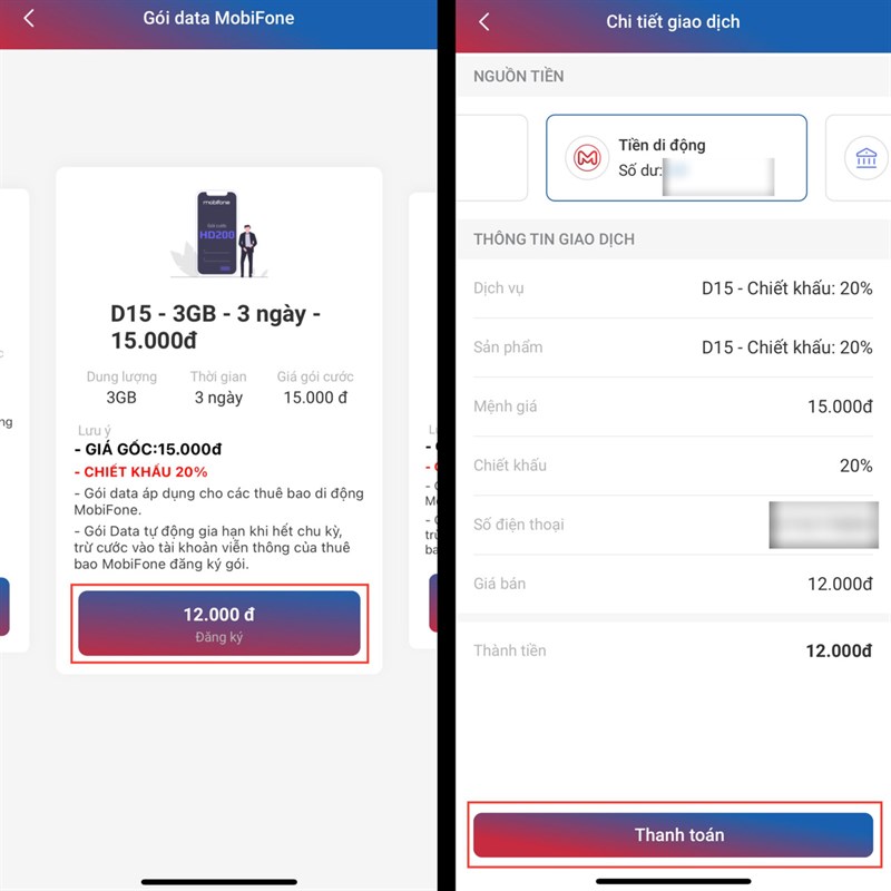 Cách sử dụng tài khoản MobiFone Money