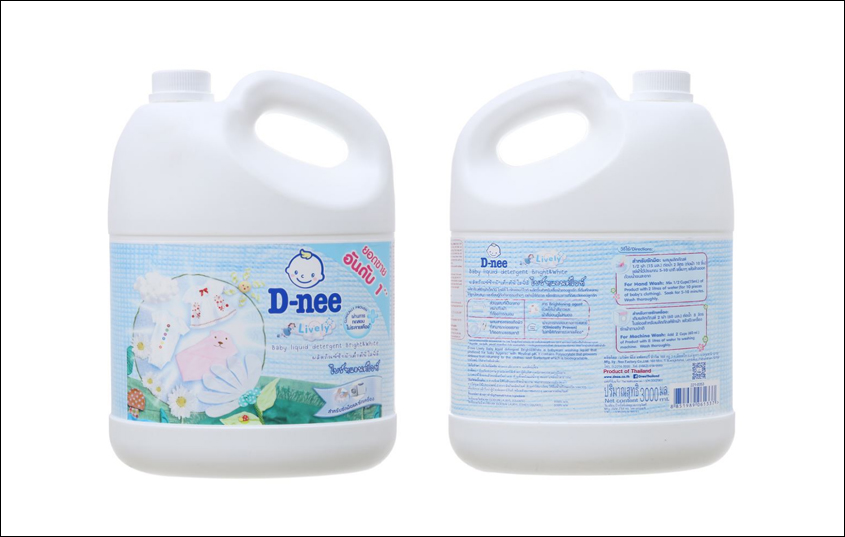 Nước giặt cho bé D-nee Lively trắng phấn thơm can 3 lít Nước giặt cho bé D-nee Lively trắng phấn thơm can 3 lít