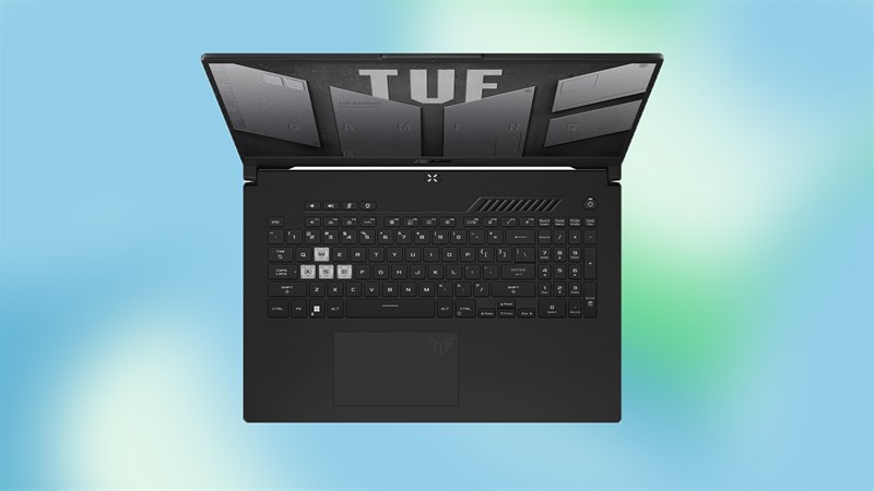 ASUS TUF Gaming A17 FA707RC nội thất ấn tượng với bàn phím rộng rãi và touchpad lớn