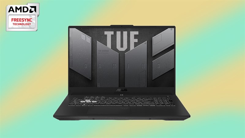 ASUS TUF Gaming A17 FA707RC sở hữu màn hình 17.3 inch với độ phân giải Full HD, được trang bị công nghệ MUX Switch và FreeSync độc quyền của AMD