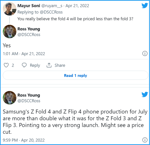 Galaxy Z Fold4 được cho là có giá bán rẻ hơn Galaxy Z Fold3 Galaxy Z Fold4 được cho là có giá bán rẻ hơn Galaxy Z Fold3