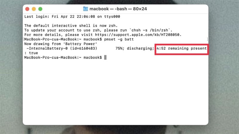 Hướng dẫn 2 cách xem thời lượng pin trên MacBook nhanh chóng