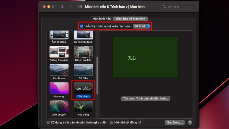 cách kích hoạt screensaver “Hello” trên macOS