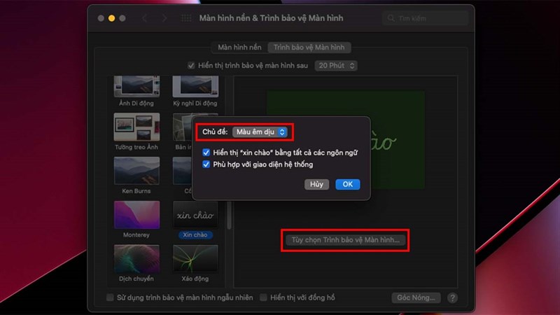 cách kích hoạt screensaver “Hello” trên macOS