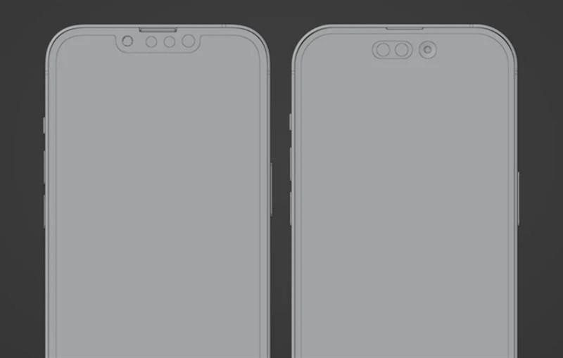 Ian Zelbo chia sẻ ảnh render mặt trước của iPhone 13 Pro (bên trái) so với iPhone 14 Pro (phải). Nguồn: Ian Zelbo. Ian Zelbo chia sẻ ảnh render mặt trước của iPhone 13 Pro (bên trái) so với iPhone 14 Pro (phải). Nguồn: Ian Zelbo.