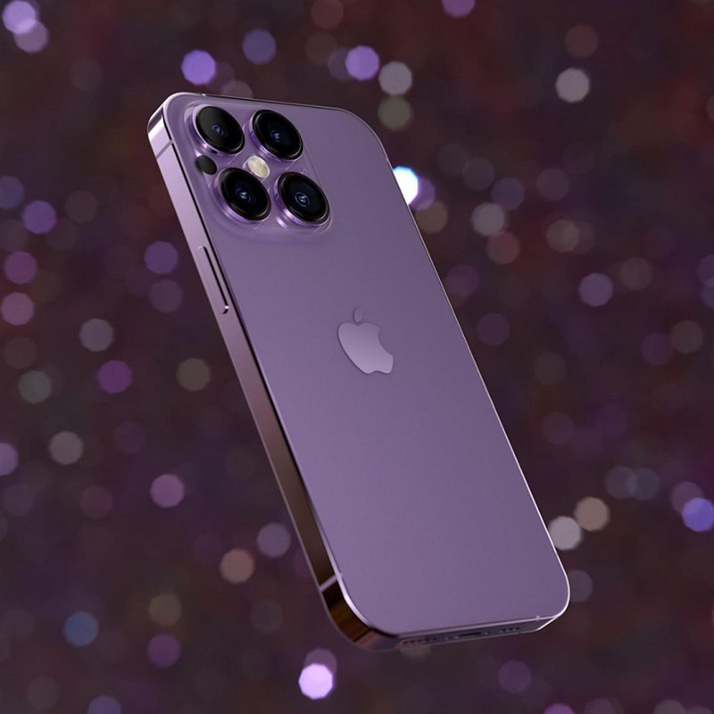 Concept iPhone 14 Pro màu tím. Nguồn: slavaleks.