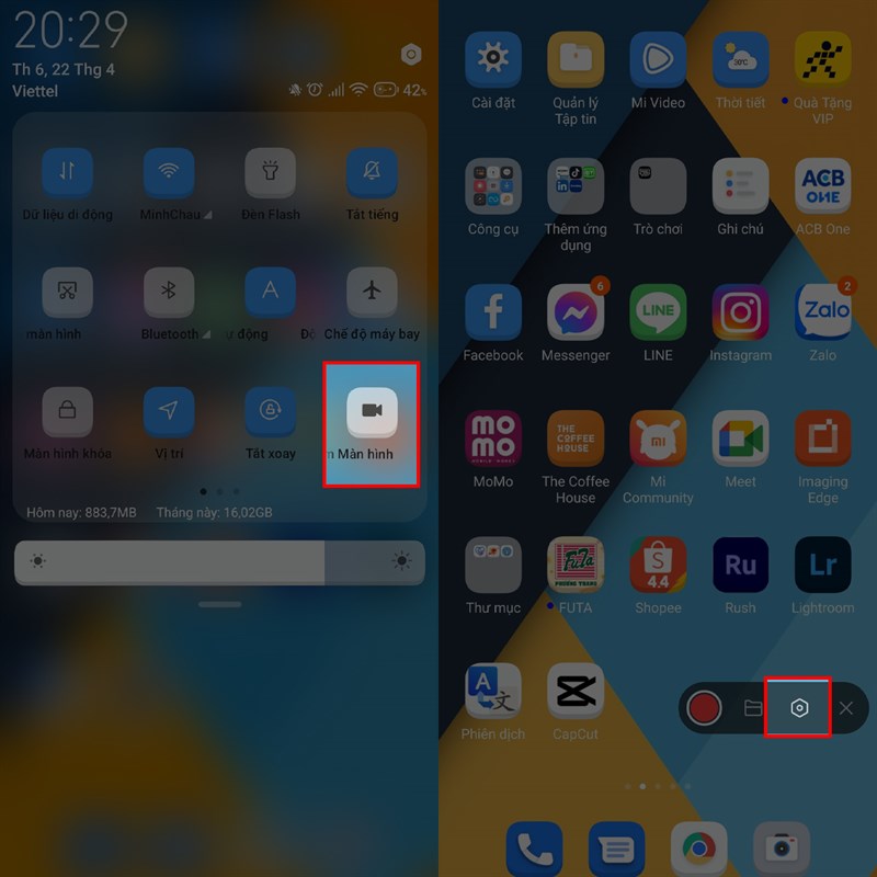 Cách quay màn hình trên điện thoại Xiaomi