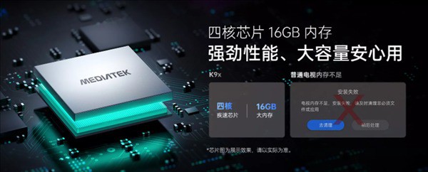 Chip MediaTek 4 nhân hỗ trợ tivi OPPO K9x