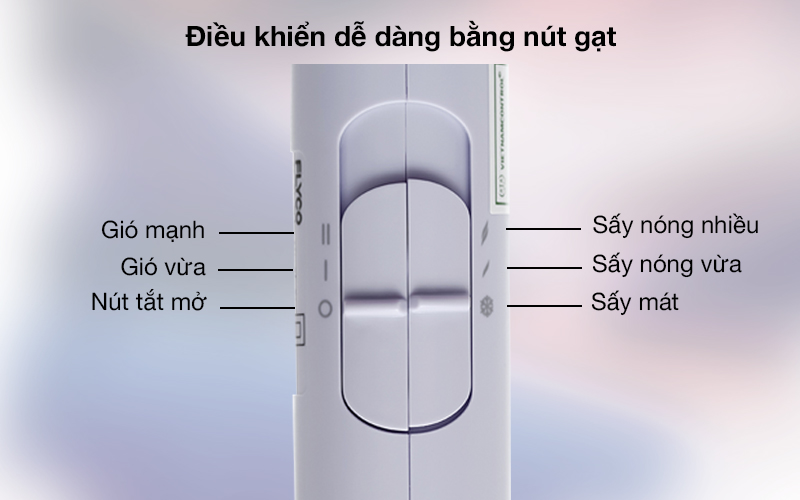 Máy thiết kế từ 3 - 6 mức điểu chỉnh dễ dàng