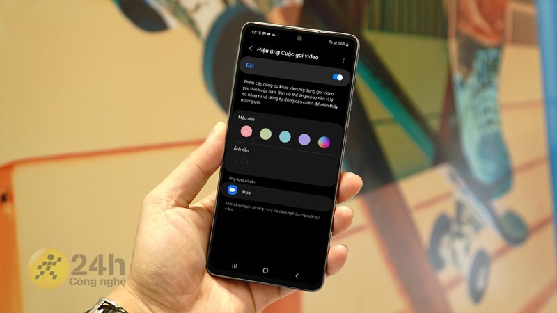 Cách đổi hiệu ứng cuộc gọi trên Samsung Galaxy A73 5G Cách đổi hiệu ứng cuộc gọi trên Samsung Galaxy A73 5G