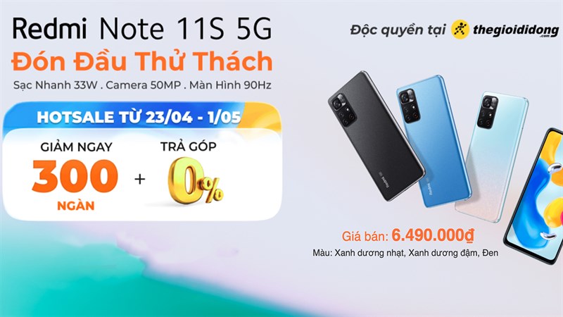 Mở bán độc quyền Redmi Note 11S 5G: Hotsale giảm sốc, giá 6.19 triệu
