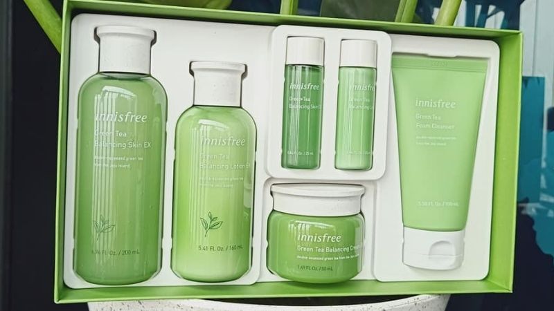 Những lưu ý khi sử dụng set sản phẩm Innisfree trà xanh