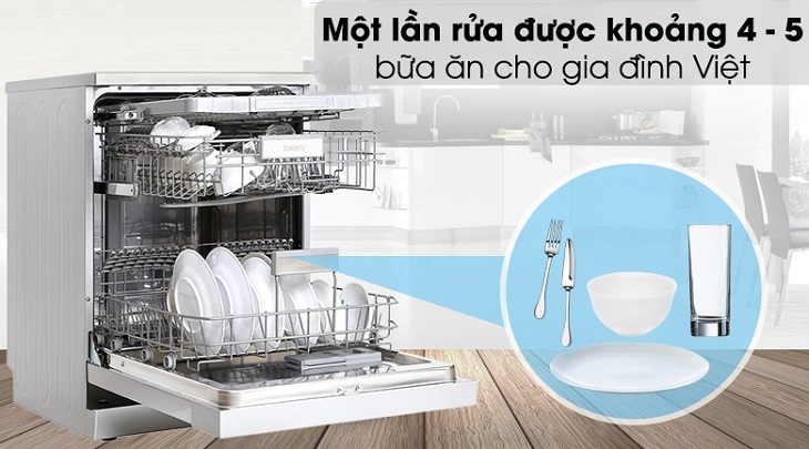 Máy rửa chén độc lập Có Sấy Galanz W60B1A401M-AE5(SS) có thể rửa từ 4 - 5 bữa ăn cho gia đình, giúp tiết kiệm thời gian hiệu quả Máy rửa chén độc lập Có Sấy Galanz W60B1A401M-AE5(SS) có thể rửa từ 4 - 5 bữa ăn cho gia đình, giúp tiết kiệm thời gian hiệu quả
