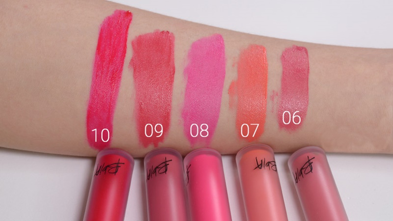 Bảng màu son Bbia Last Velvet Lip Tint Version 2