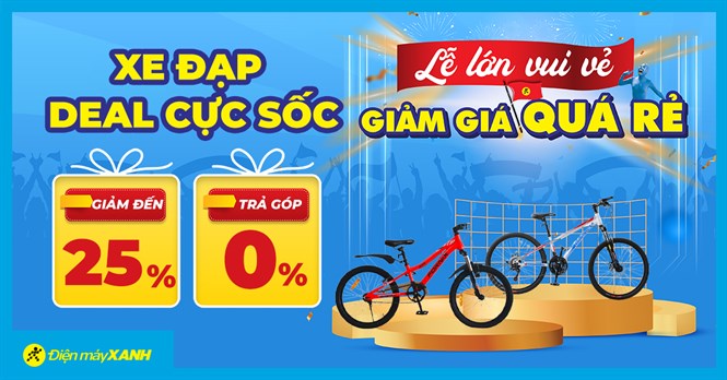 Chung vui đại lễ - Top 9 xe đạp người lớn giảm giá khủng lên đến 25% cùng nhiều quà tặng đi kèm. Xem ngay kẻo lỡ!