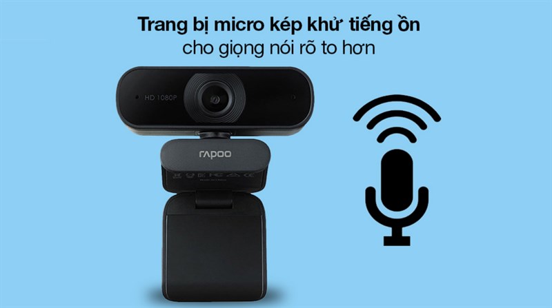 Sản phẩm được tích hợp micro khử tiếng ồn giúp bạn dễ dàng có những cuộc video call với âm thanh chất lượng.