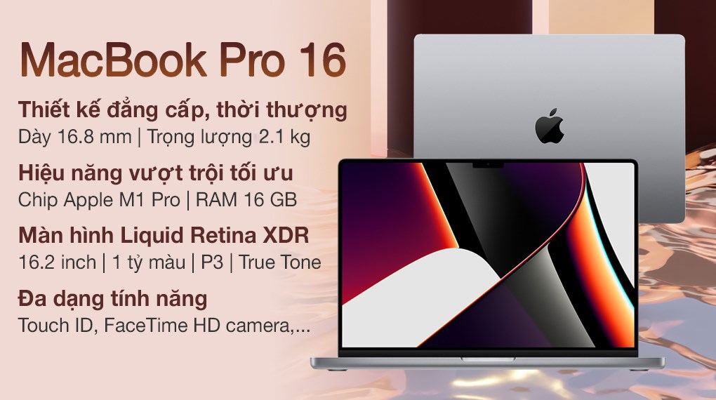 Laptop Apple MacBook Pro 16 M1 Pro 2021 10 core-CPU/16GB/512GB/16 core-GPU (MK1E3SA/A)