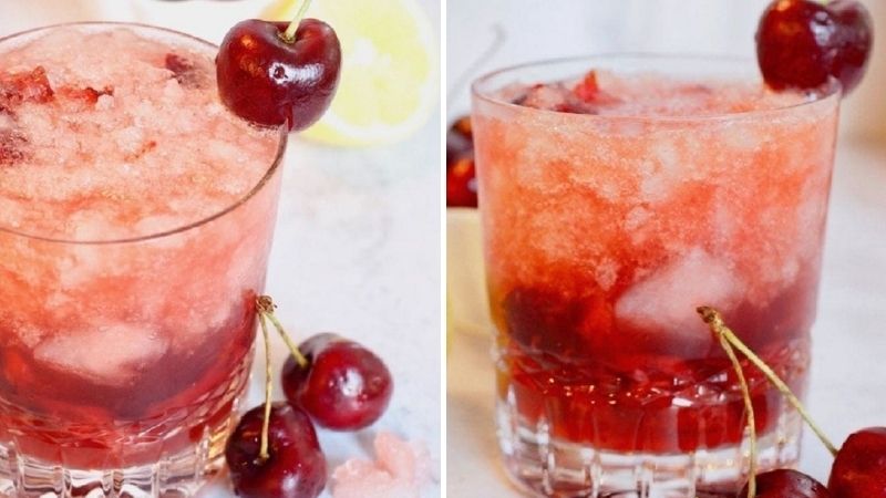 Cocktail cherry có màu đỏ đẹp mắt