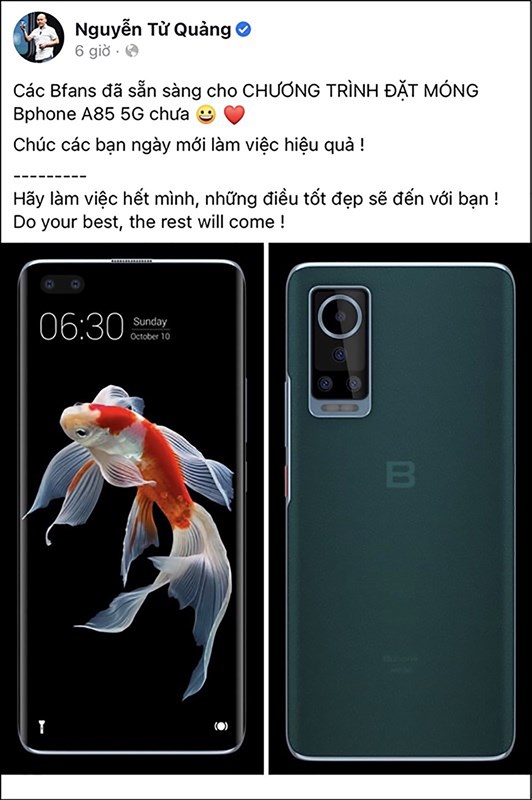 CEO BKAV từng nhá hàng về việc đặt móng BPhone A85