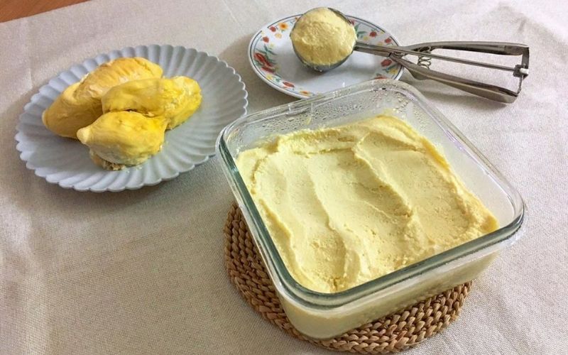 8 simple ways to make durian ice cream at home very delicious