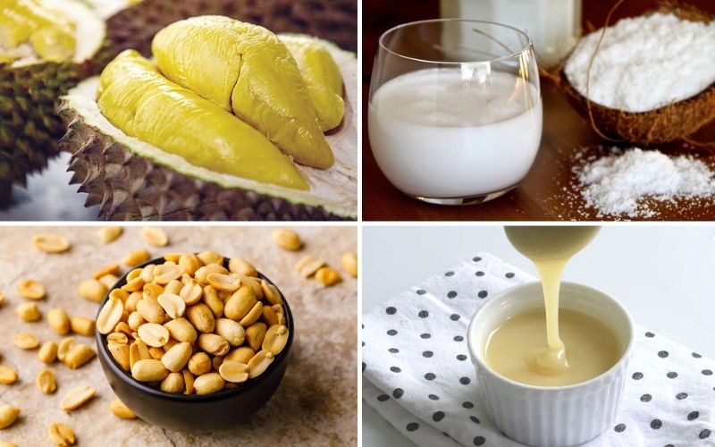Nguyên liệu làm kem sầu riêng không cần sữa tươi