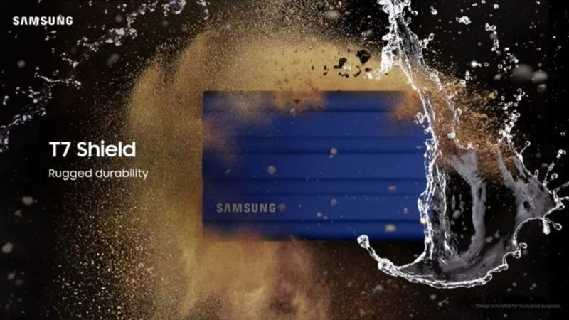 Samsung tung SSD T7 Shield có khả năng chống sốc, bụi và nước