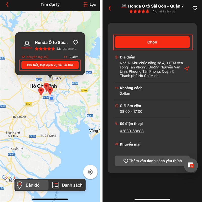 Cách đăng ký lái thử ô tô trên My Honda+