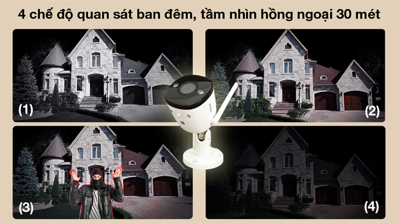 Camera IP Ngoài Trời 2MP Imou Bullet 2E-D Trắng Camera IP Ngoài Trời 2MP Imou Bullet 2E-D Trắng