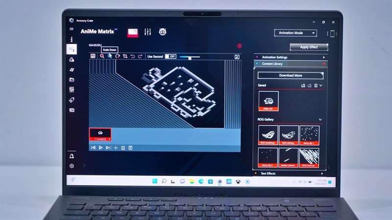 Bạn có thể tùy chỉnh AniMe Matrix một cách dễ thương hay cá tính thông qua phần mềm